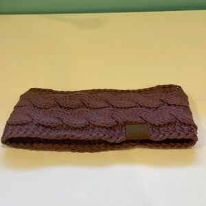 Headband with fleece lining C.C Dark Mauved Purple Brown New